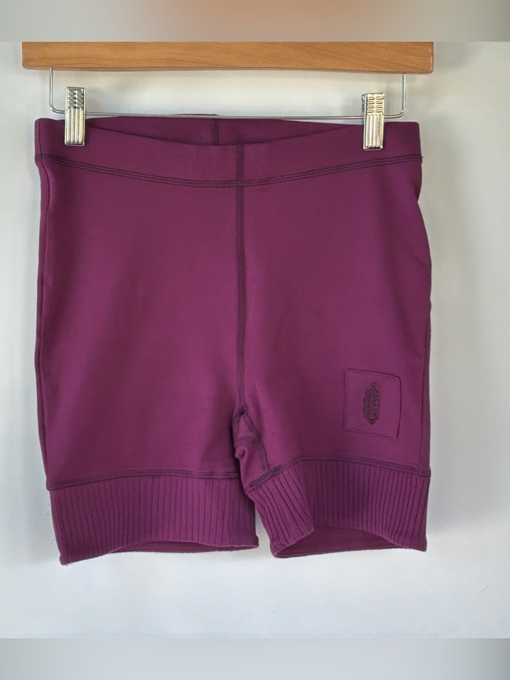 High-Waist Women's Bike Shorts in Plum